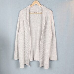 J. Jill Gray Alpaca soft Sweater cardigan warm classic quiet luxury large Petite